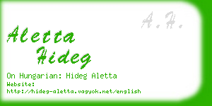 aletta hideg business card